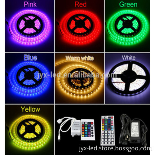 RGB strip light kit set smd 5050 5m 300leds 60led/m rgb led strip kit DC12V 14.4w non-waterproof approval CE&ROHS